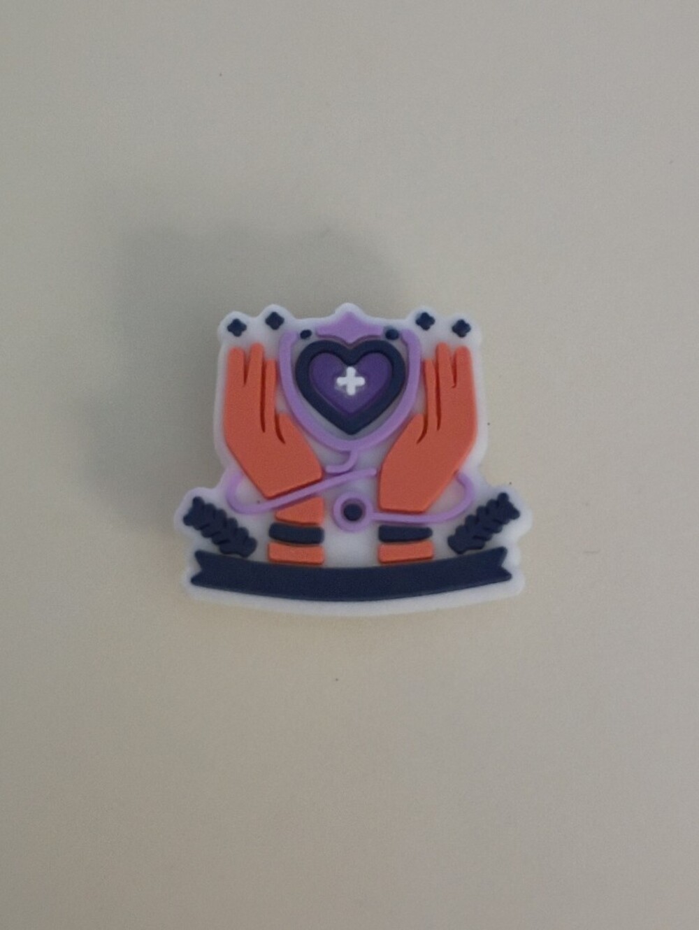 10 for $10 Jibbitz Croc Charm - Medical Nurses Healing Hands Purple Stethoscope